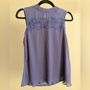 Lauren Conrad Women's Sleeveless Pleated Babydoll Top NWT Sz M